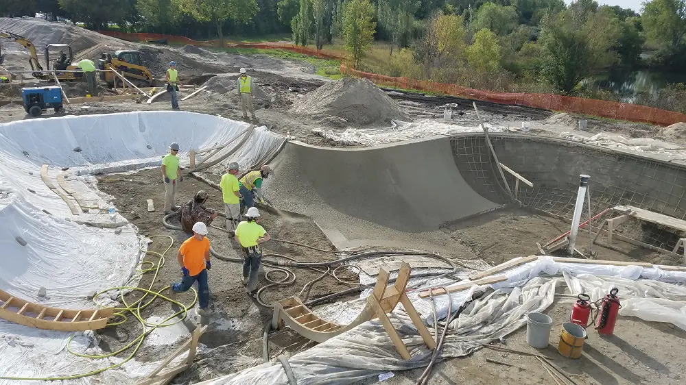 SPA Skateparks - Skatepark Construction Contractor - City of St. Cloud Minnesota Skate Park Shotcrete Contractor