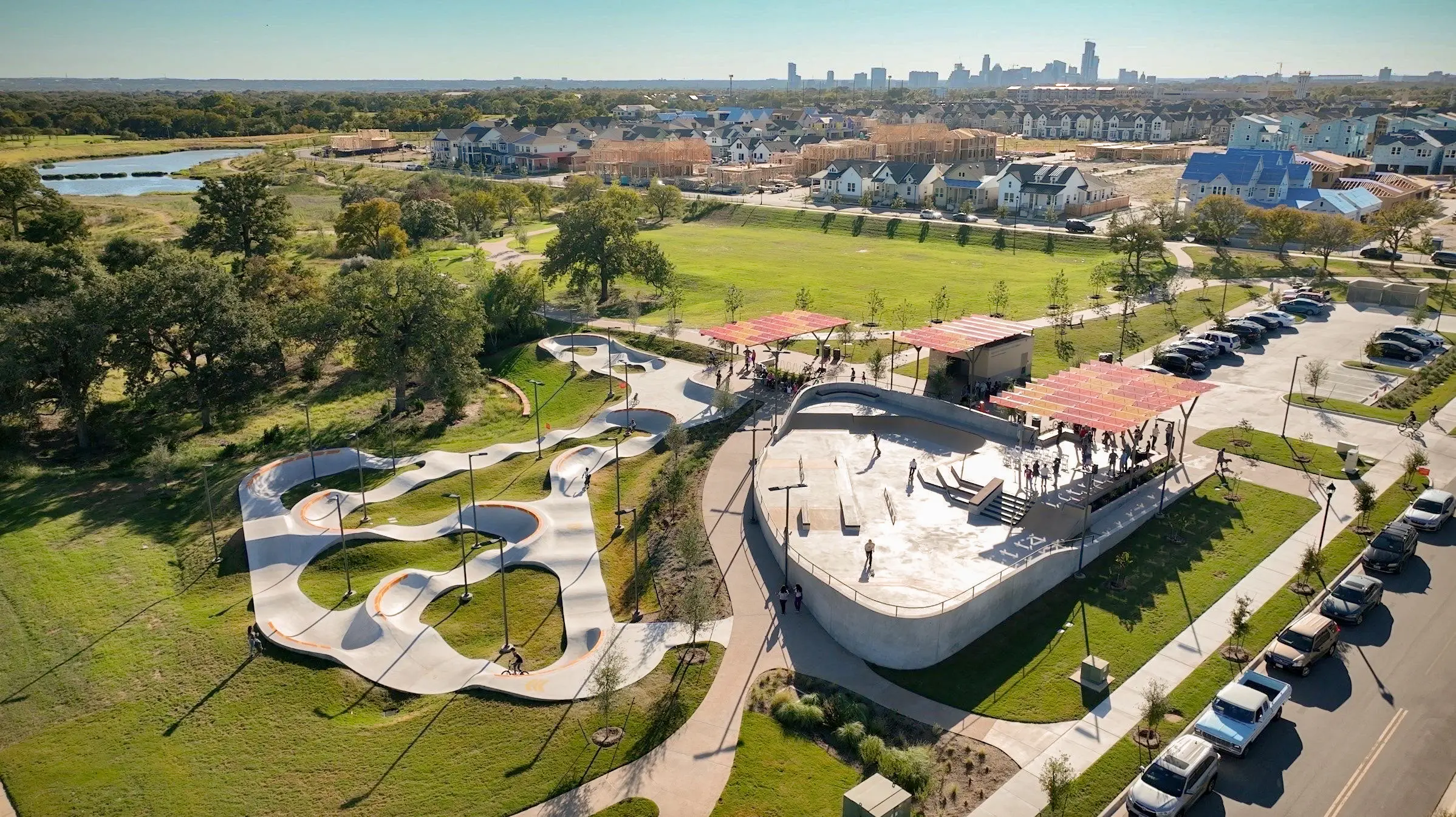 SPA Skateparks - City of Austin Mueller Drone Pump Track