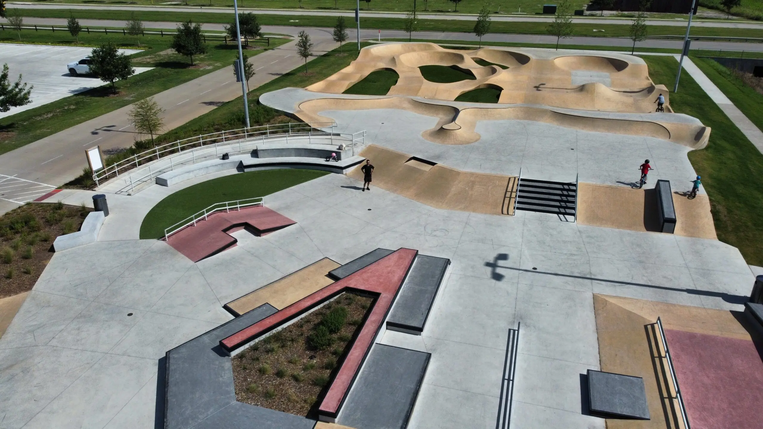 SPA Skateparks - Anna Texas Skatepark & Pump Track Contractor - Drone South Overview