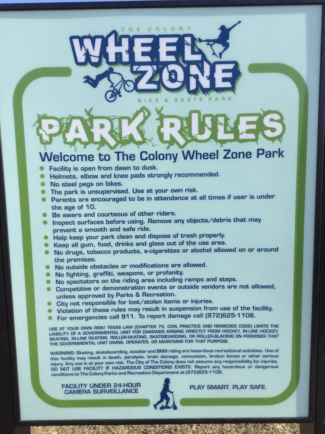 City of The Colony Texas Skate Park