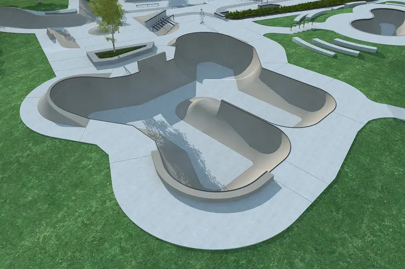 Arlington Vandergriff Skate Park Design