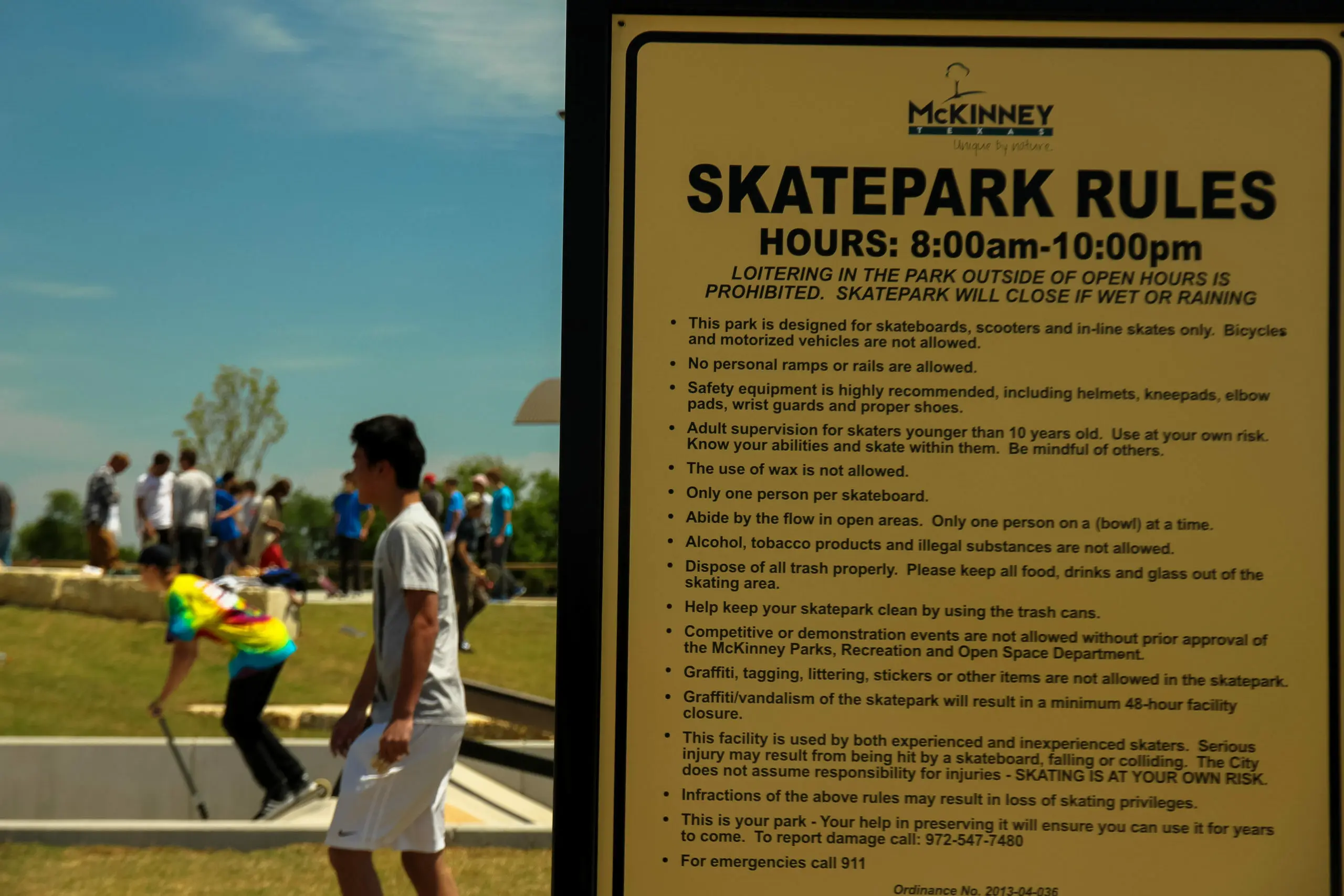 Skate Park Signage | Rules & Regulations